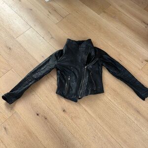 Doma Black Leather Women's Jacket